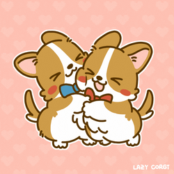 Corgi Dogs Friendship Day GIF