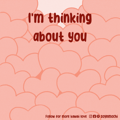 Corgi Poster Saying I'm Thinking About You GIF