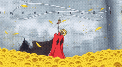 Corgi Running Through Flower Field GIF