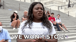 Cori Bush Shoe We Won't Stop GIF