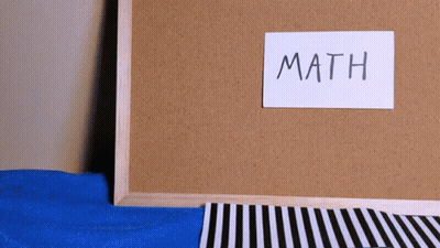 Cork Board With Math Paper GIF