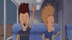 Cornholio Beavis And Butthead Rocking In Bus GIF
