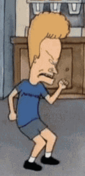 Cornholio Beavis Showing Fighting Moves GIF