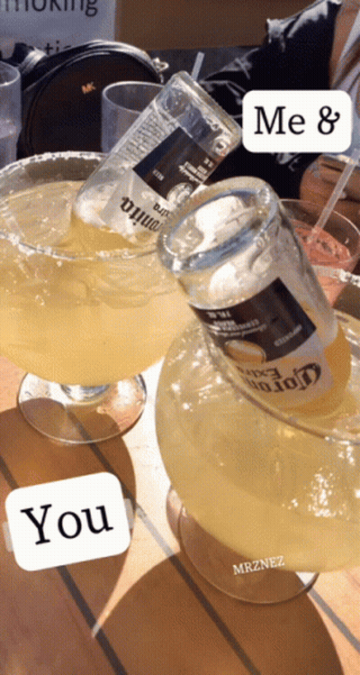 Corona Beer Bottle In Margarita GIF