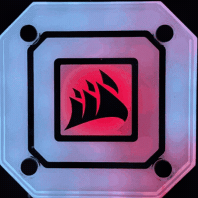 Corsair Logo In Red Square GIF