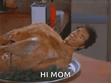 Cosmo Kramer Turkey Hi Mom GIF