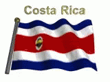 Costa Rica National Flag Waving