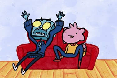 Couch Potato Two Friends GIF