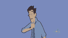 Coughing Man Graphic Animation GIF