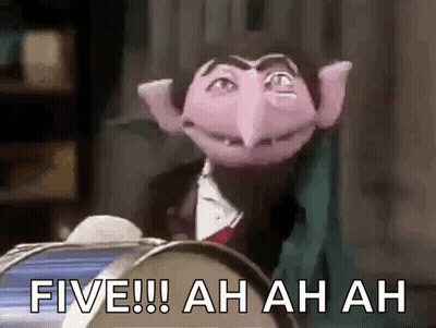 Count Von Count Giving A Five GIF