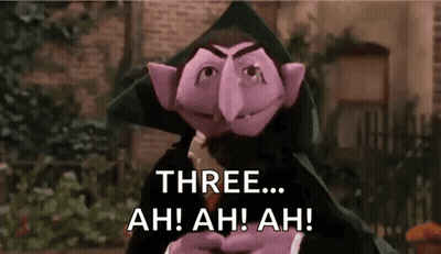 Count Von Count In Black Hat Making A Face GIF