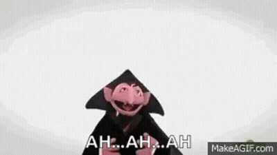 Count Von Count In Black Hat Making Face GIF