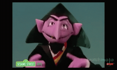 Count Von Count In Graduation Cap GIF