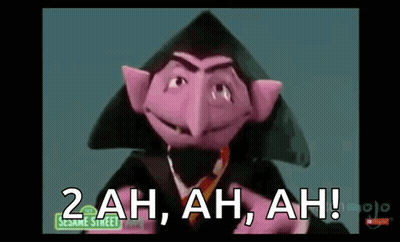 Count Von Count Says 2Ah Ah Ah GIF