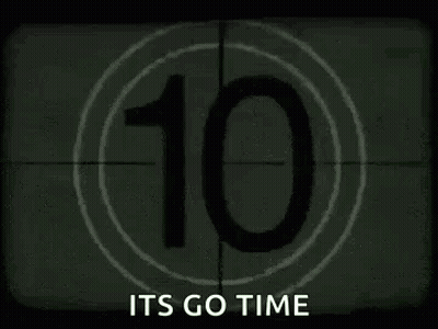 Countdown Clock Saying It's Go Time GIF