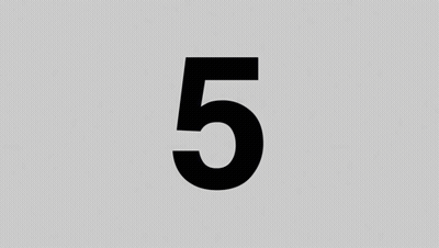 Countdown Clock With Number Five GIF