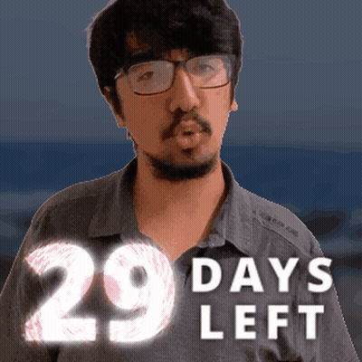 Countdown To Number Nine On Film Strip GIF