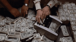 Counting Lots Of Dollar Bills GIF