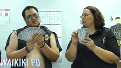 Counting Money Police Waikiki PD GIF