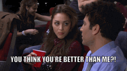 Couple Arguing Tossing Drink GIF