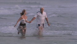 Couple Beach Run True Love GIF