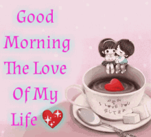 Couple Cheek Kiss Animation Buenos Dias Amor GIF
