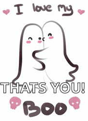 Couple Cute Halloween Boo Ghost GIF