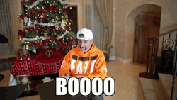 Couple Giving Booo In Christmas GIF