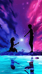 Couple HD Starry Sky GIF