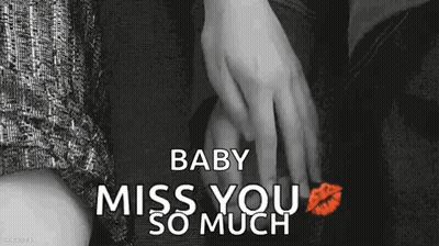 Couple Holding Hands Baby Miss You So Much GIF