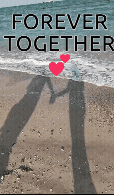 Couple Holding Hands On Beach Forever GIF
