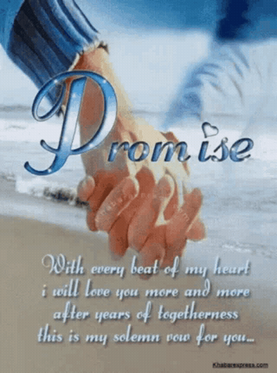 Couple Holding Hands On Beach Promise GIF