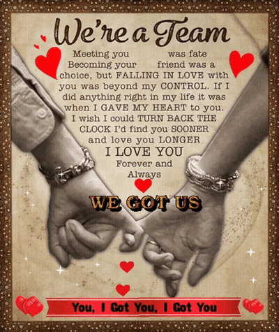 Couple Holding Hands Saying We're A Team GIF
