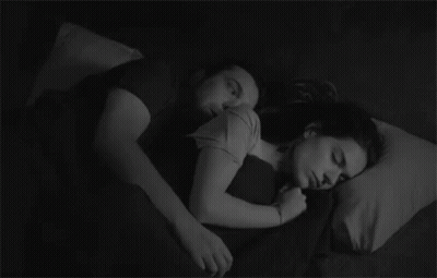 Couple Hugging In Bed GIF