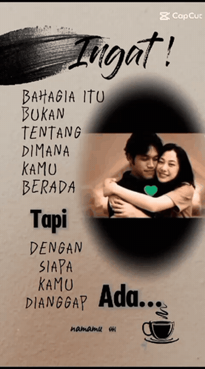 Couple Hugging Ingat Poster GIF