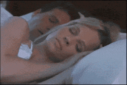 Couple In Bed Fight After Loud Snore GIF