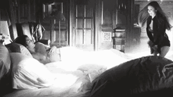 Couple In Bed Happy Girl Jump Off Bed GIF
