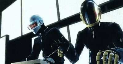 Couple In Helmets Shaking Hands GIF