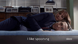 Couple In Office Bed I Like Spooning GIF