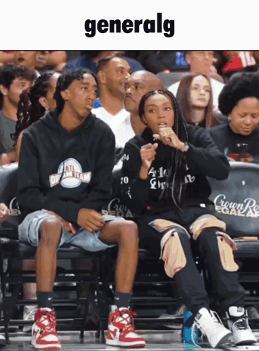 Couple In Stands With Generalg GIF