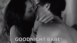 Couple Kiss Goodnight Babe  GIF