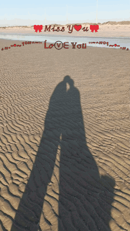 Couple Kissing Beach Miss You Love You GIF
