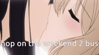 Couple Kissing Hop On The Weekend 2 Bus GIF