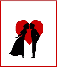Couple Kissing In Front Of Heart Sticker