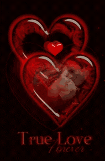 Couple Kissing Inside Heart True Love Forever GIF