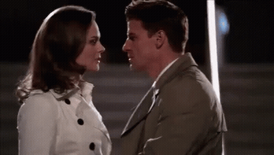 Couple Kissing Under Street Light GIF