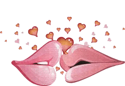 Couple Kissing With Hearts Sticker