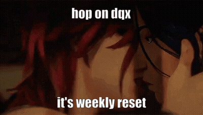 Couple Kissing With Hop On Dax It's Weekly Reset GIF
