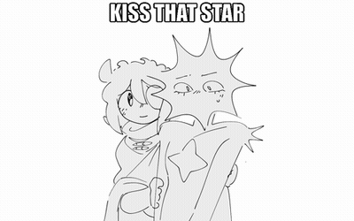 Couple Kissing With Kiss That Star GIF