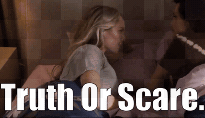 Couple Laying On Bed Truth Or Scare GIF
